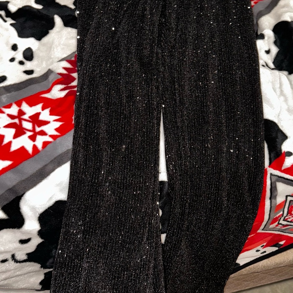 Wild Fable Black Glitter Wide Leg Pants